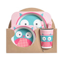 Kit de Introdução Alimentar de Fibra Bambu Ecológico (Personagens)